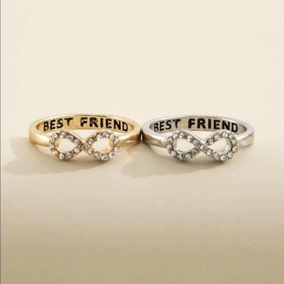 Best Friend Infinity Gold And Silver Ring Set - Picture 5 of 12